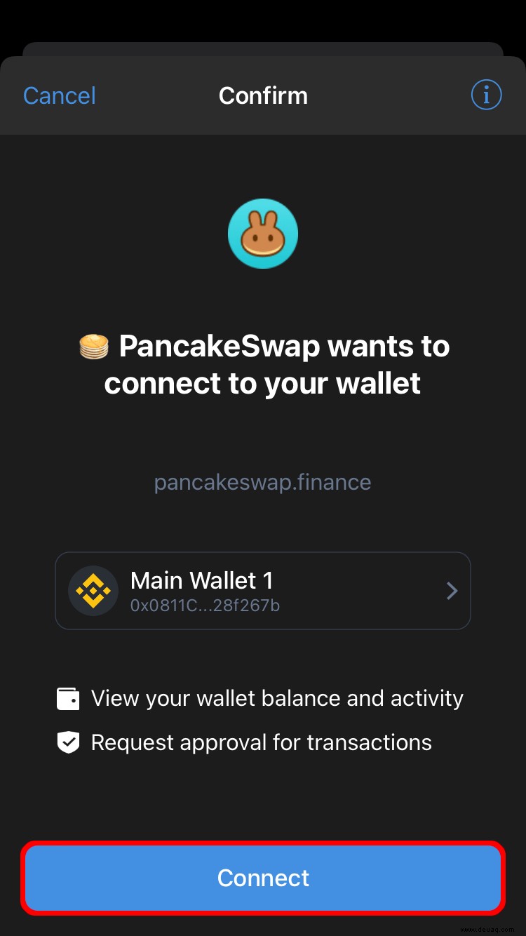 So verbinden Sie Trust Wallet mit PancakeSwap