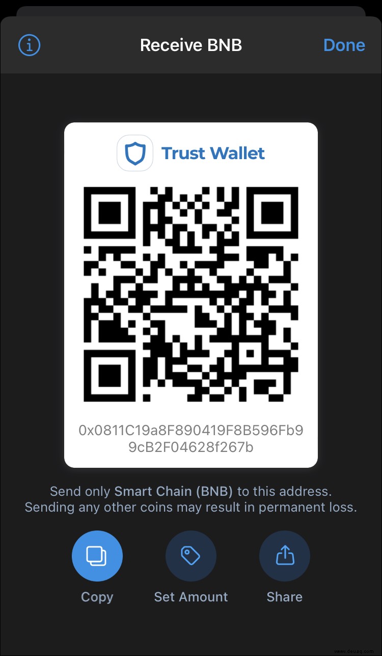 So verbinden Sie sich mit der Binance Smart Chain in Trust Wallet