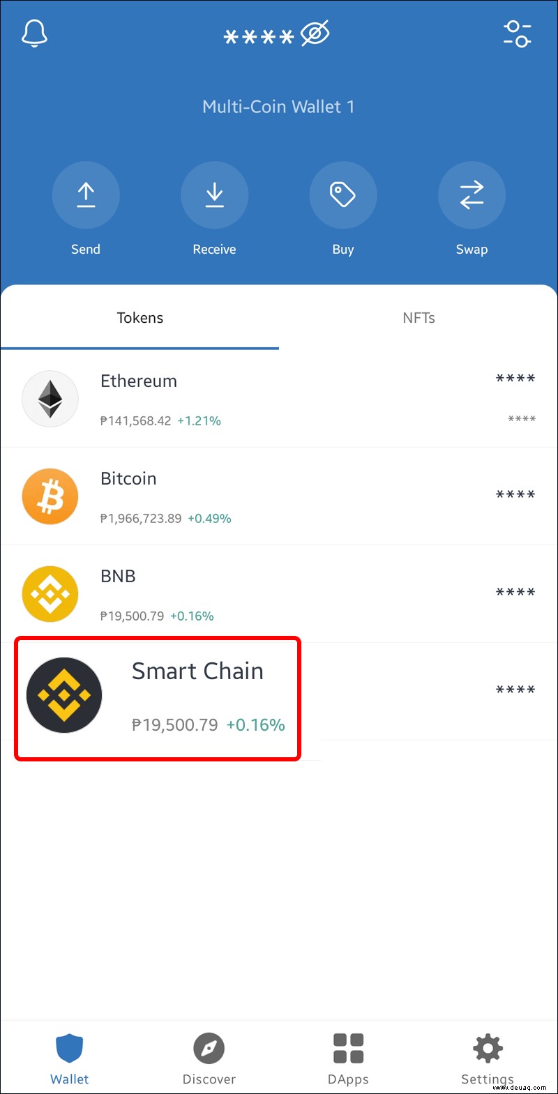 So verbinden Sie sich mit der Binance Smart Chain in Trust Wallet