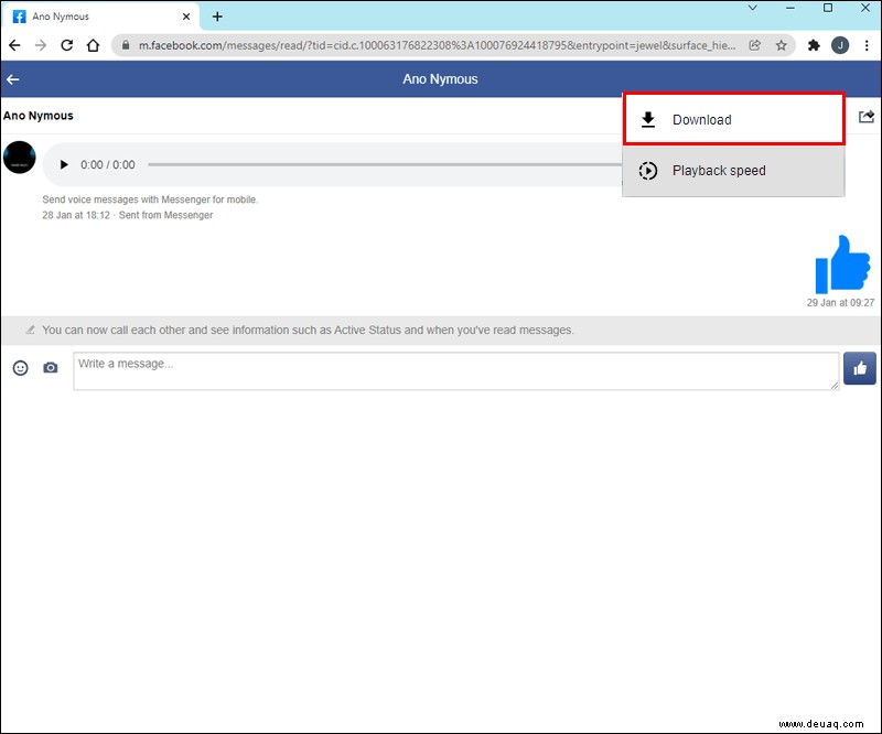 So laden Sie eine Sprachnachricht von Messenger herunter