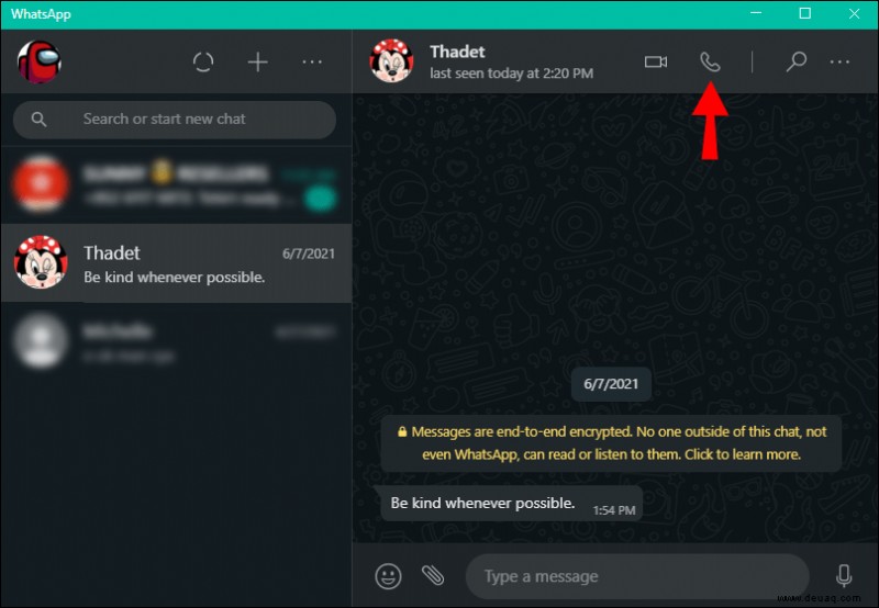 So tätigen Sie einen WhatsApp-Videoanruf in Windows 10