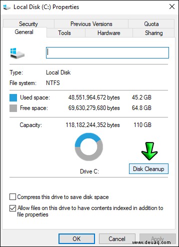 So bereinigen Sie das C-Laufwerk in Windows