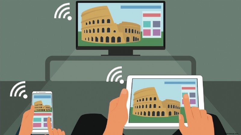 Bildschirmspiegelung eines Telefons, iPads oder Laptops auf den Fernseher:Wie Sie Ihr Telefon auf den großen Bildschirm bringen