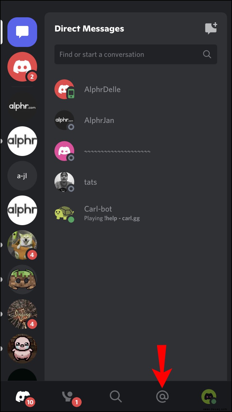 So überprüfen Sie, wer Sie in Discord gepingt hat