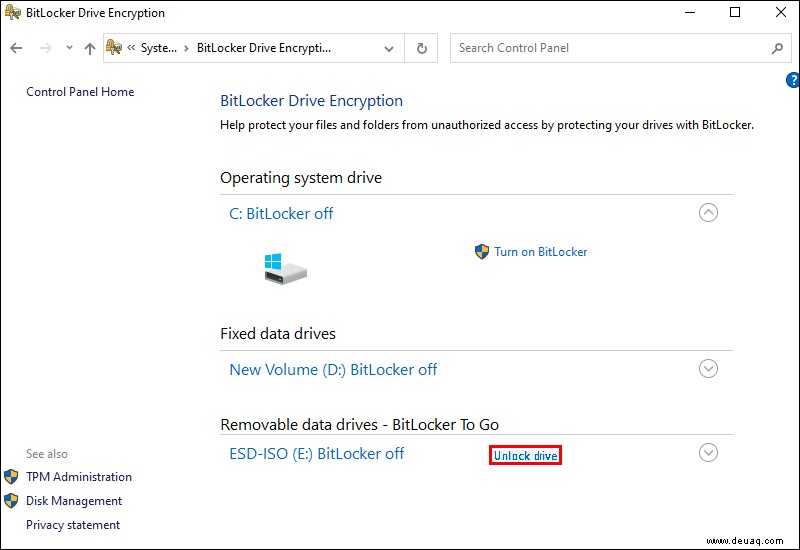 So deaktivieren Sie BitLocker in Windows