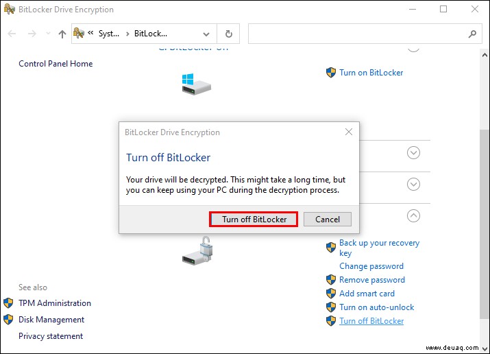 So deaktivieren Sie BitLocker in Windows