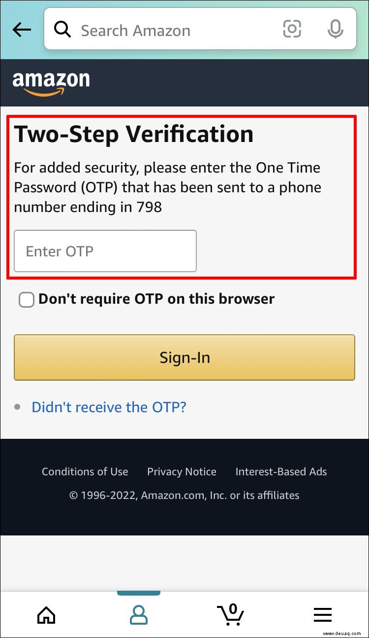So aktivieren oder deaktivieren Sie 2FA bei Amazon