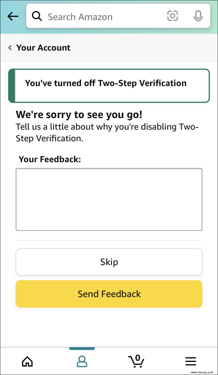 So aktivieren oder deaktivieren Sie 2FA bei Amazon