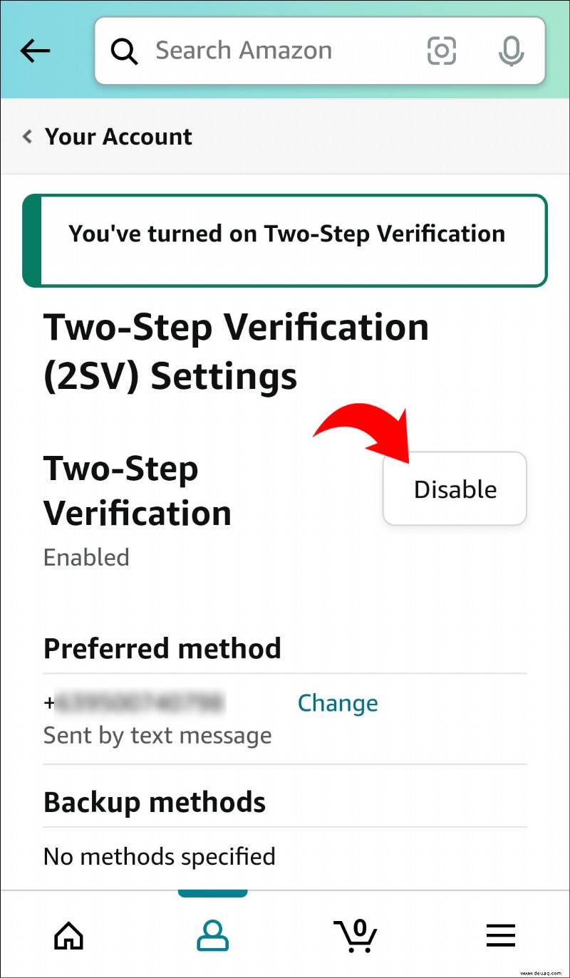 So aktivieren oder deaktivieren Sie 2FA bei Amazon