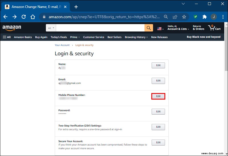 So ändern Sie Ihre Telefonnummer bei Amazon