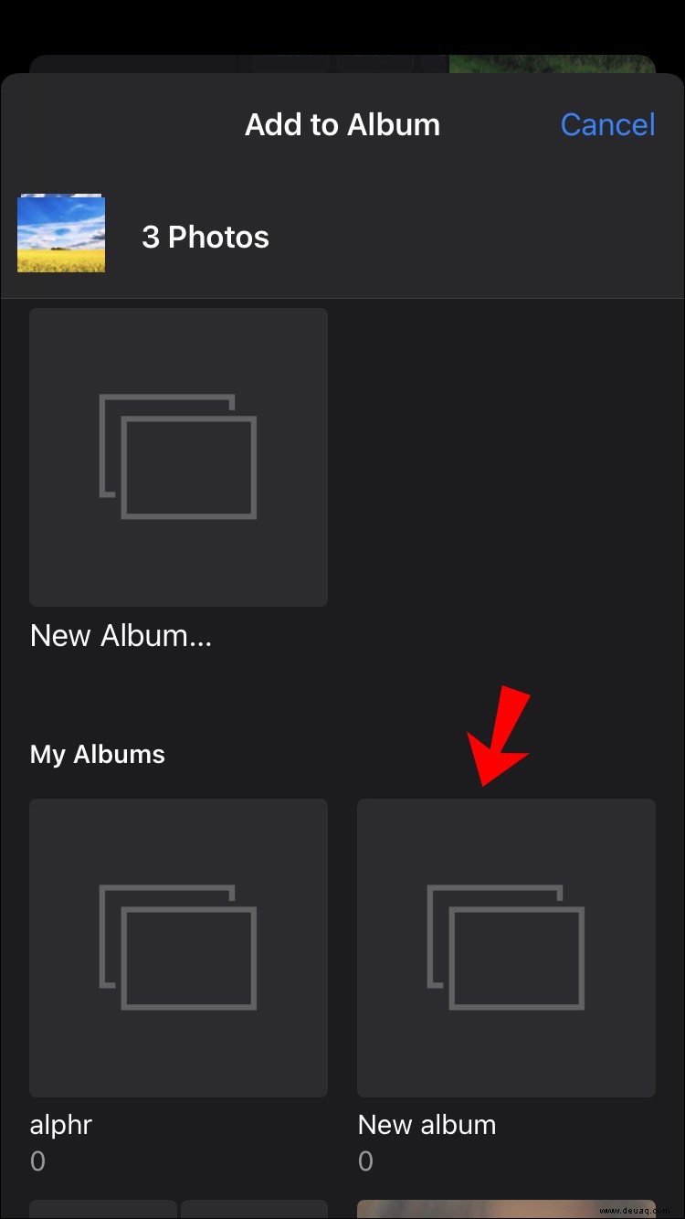 So verschieben Sie Fotos in ein Album auf einem iPhone