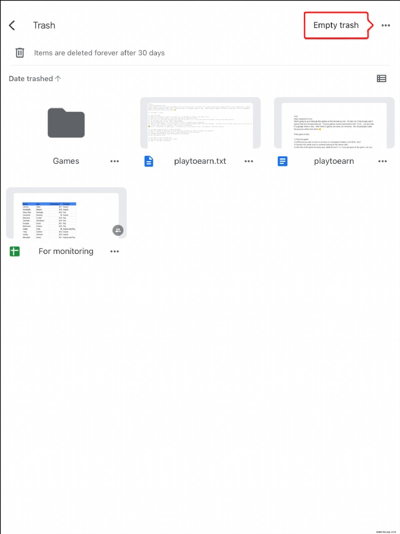 So löschen Sie Dateien aus Google Drive