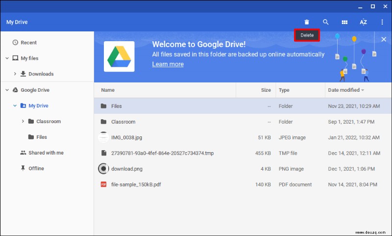 So löschen Sie Dateien aus Google Drive