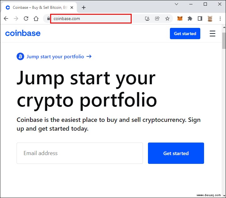 Abheben auf die Bank in Coinbase