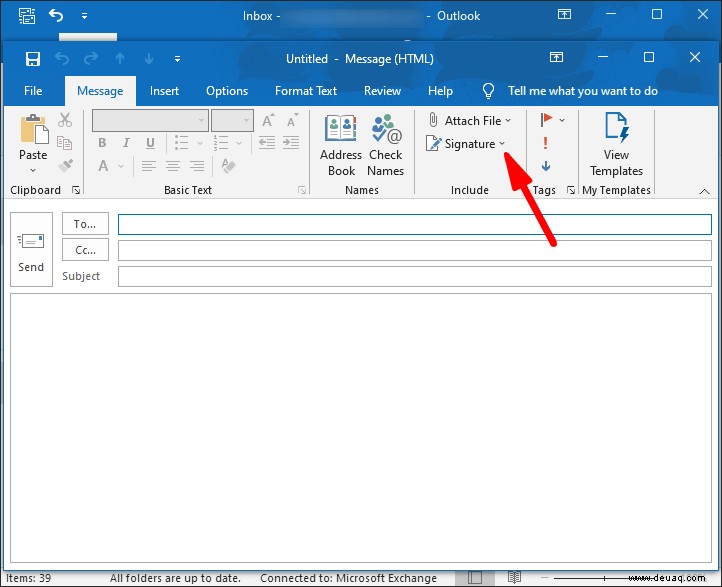 So richten Sie eine Signatur in Outlook ein