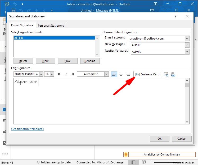 So richten Sie eine Signatur in Outlook ein