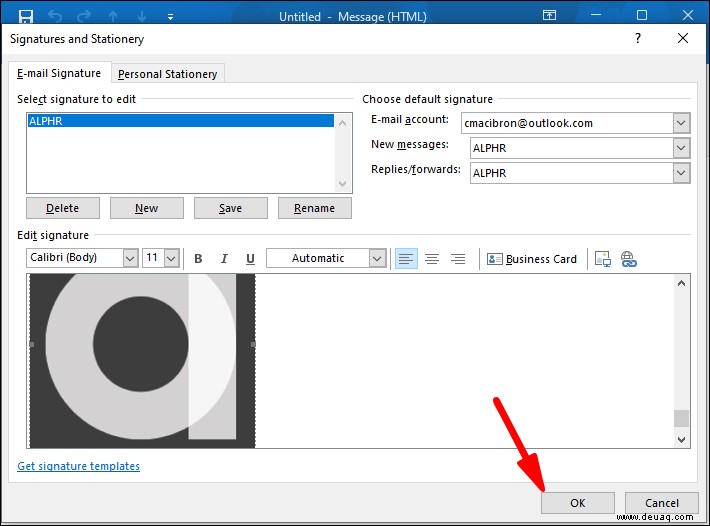 So richten Sie eine Signatur in Outlook ein