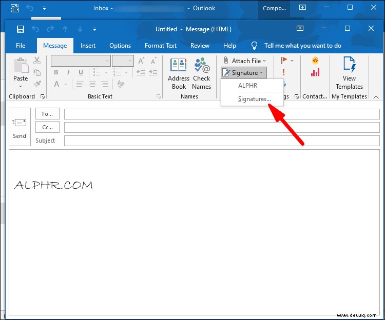 So richten Sie eine Signatur in Outlook ein