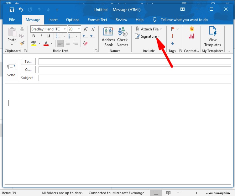 So richten Sie eine Signatur in Outlook ein