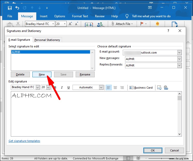So richten Sie eine Signatur in Outlook ein