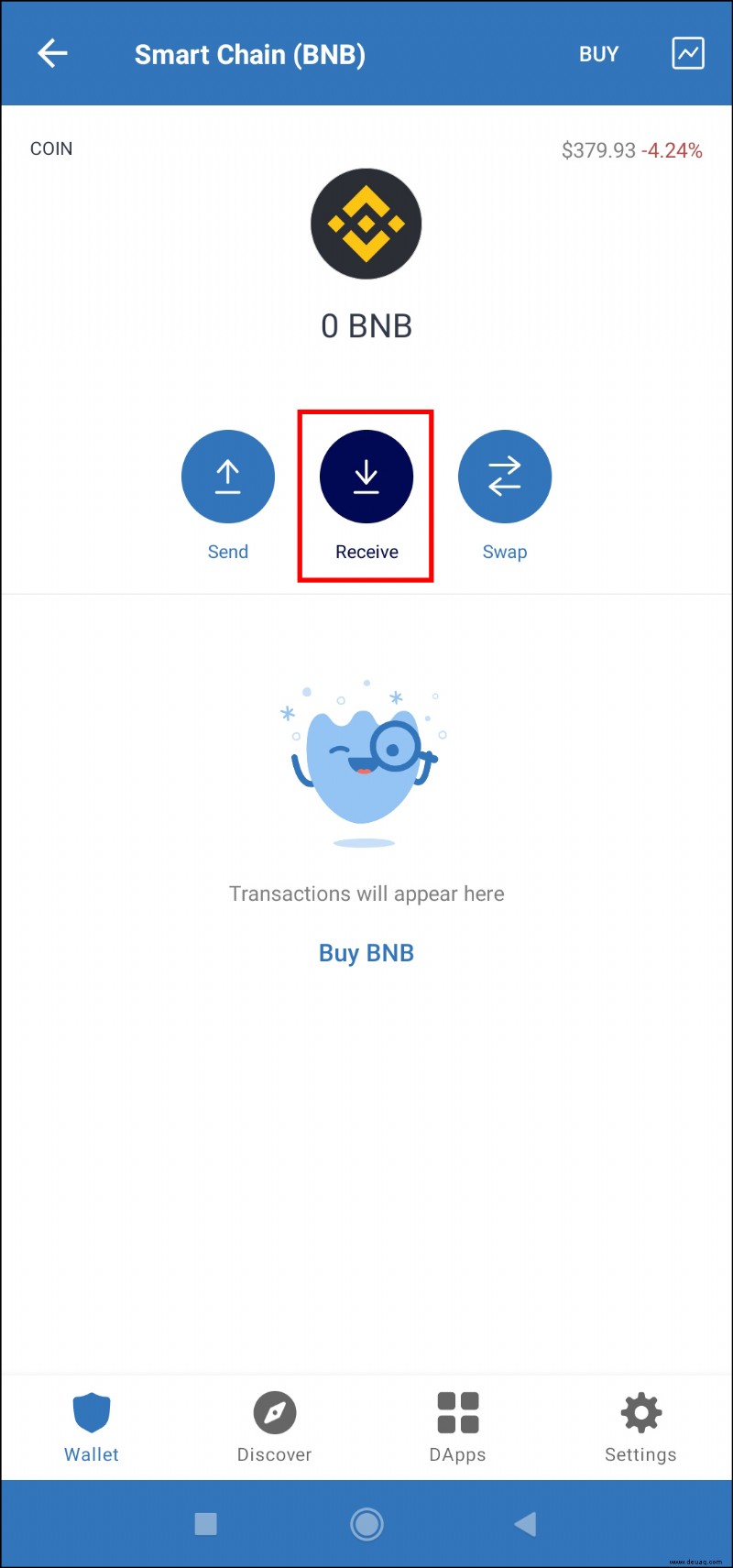 So wechseln Sie BNB zu Smart Chain in Trust Wallet