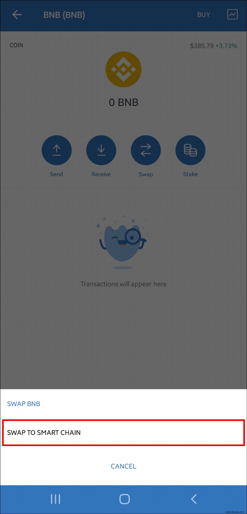 So wechseln Sie BNB zu Smart Chain in Trust Wallet