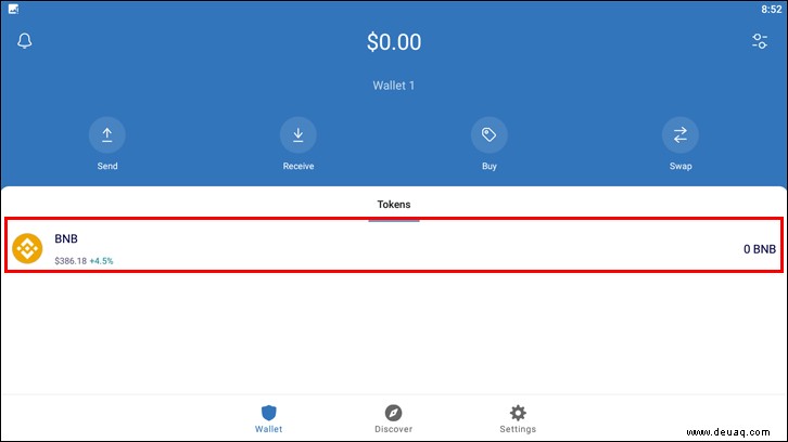 So wechseln Sie BNB zu Smart Chain in Trust Wallet