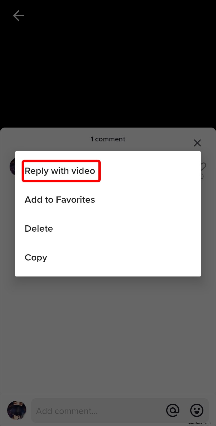 So antworten Sie mit einem Video in TikTok