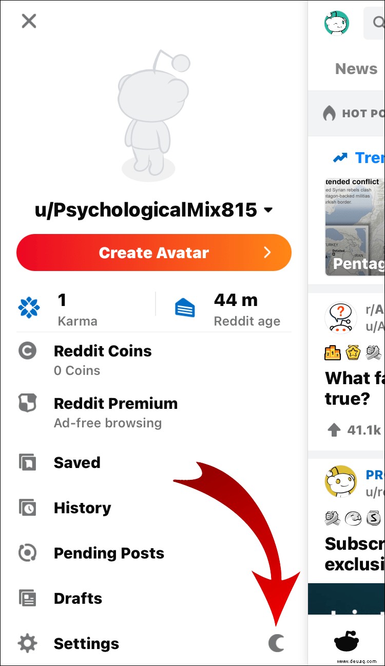 So aktivieren Sie den Reddit-Dunkelmodus