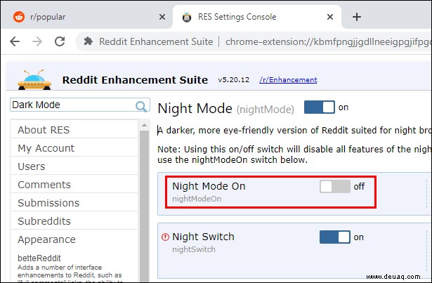 So aktivieren Sie den Reddit-Dunkelmodus