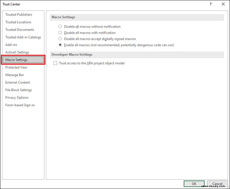 So aktivieren Sie Makros in Excel
