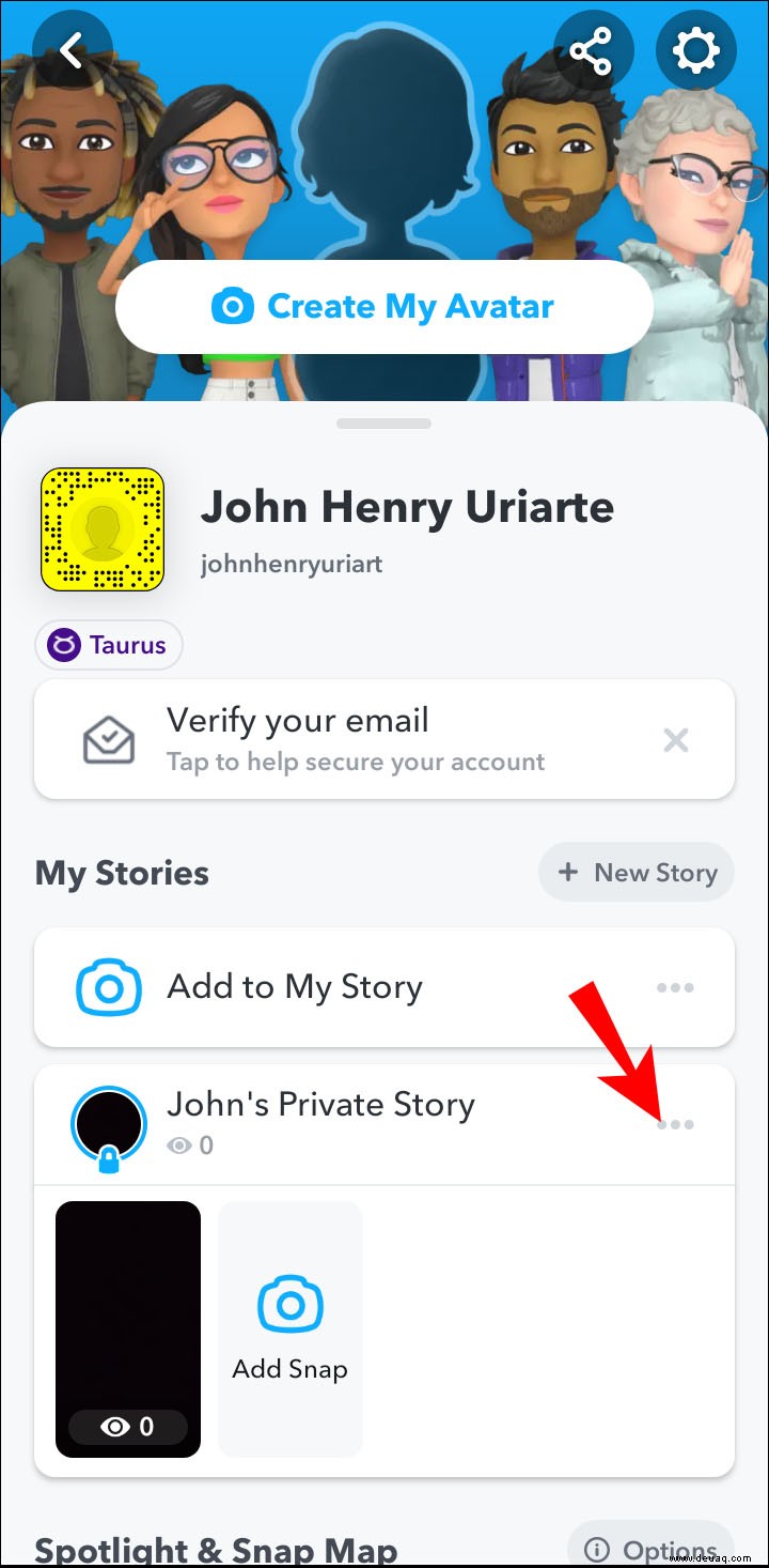 So überprüfen Sie, ob jemand Ihre private Story in SnapChat hinterlassen hat