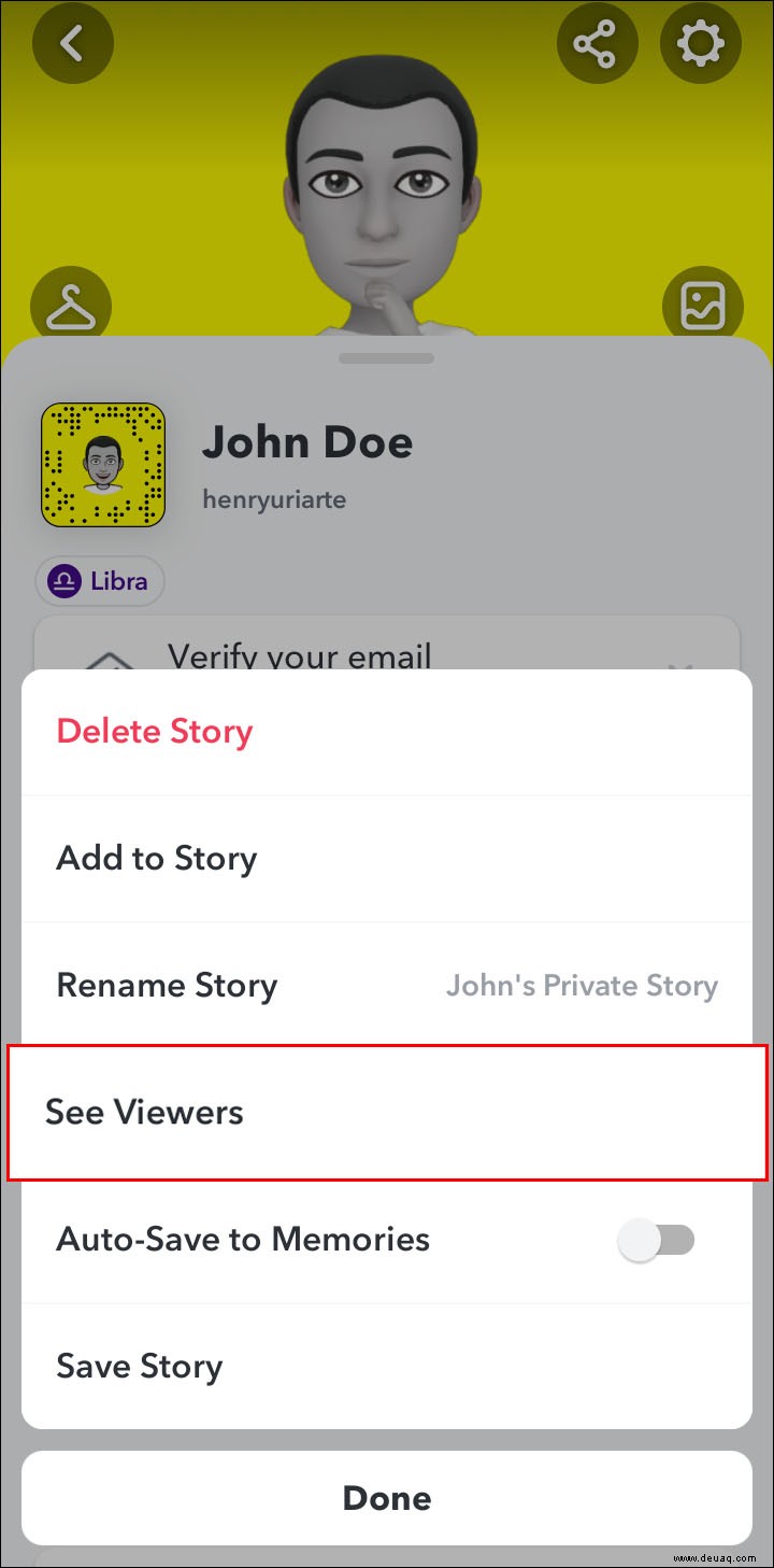 So überprüfen Sie, ob jemand Ihre private Story in SnapChat hinterlassen hat