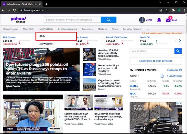 So fügen Sie Anteile in Yahoo Finanzen hinzu