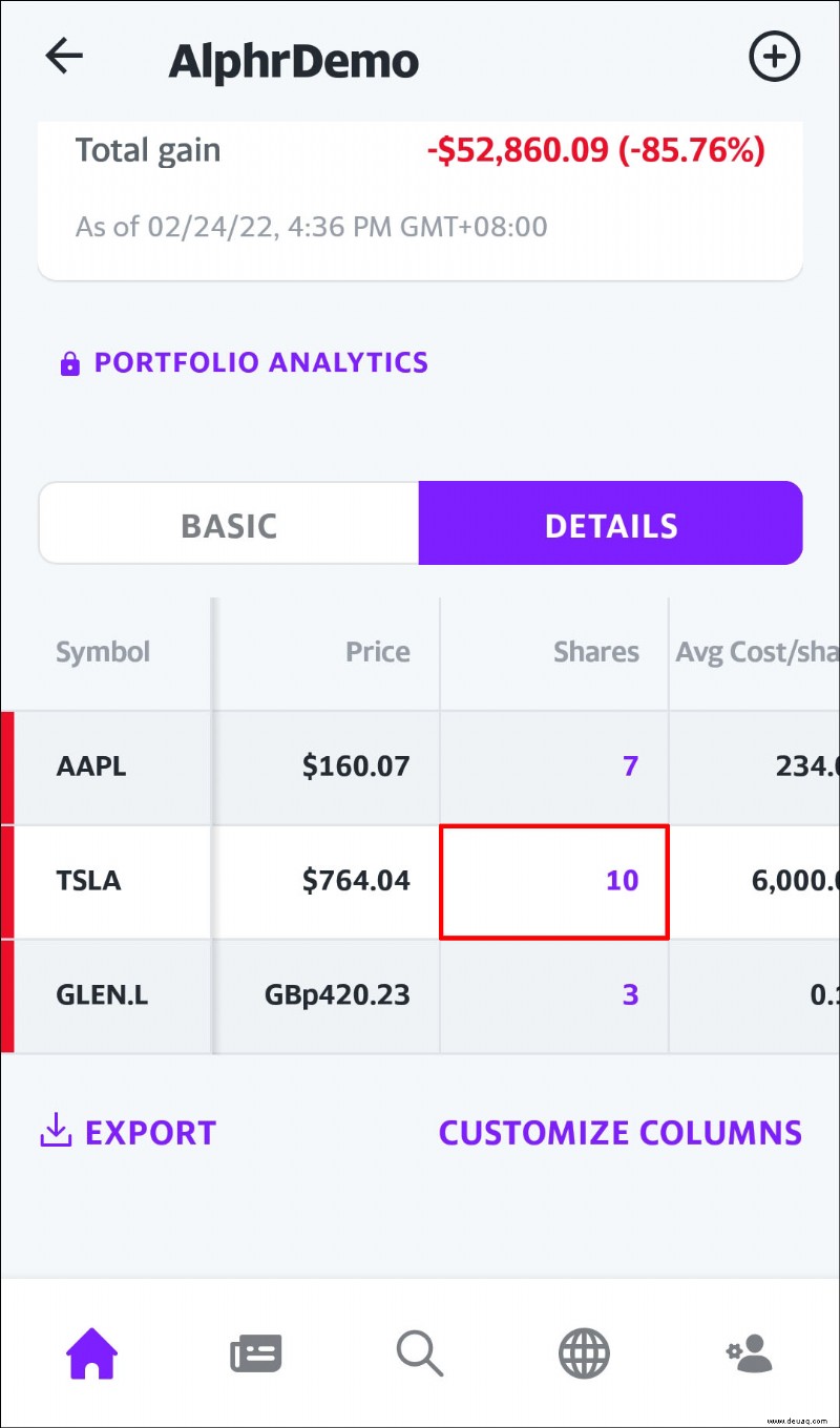 So fügen Sie Anteile in Yahoo Finanzen hinzu