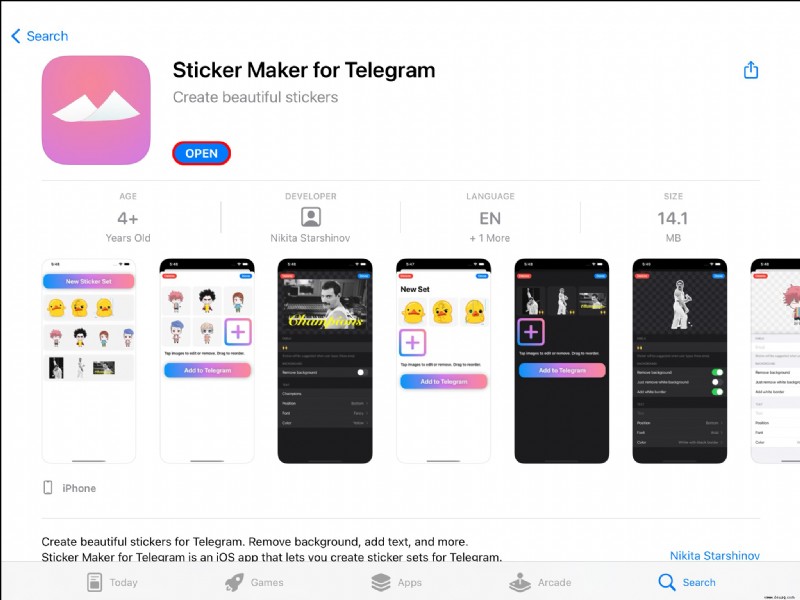 So erstellen Sie animierte Sticker für Telegram