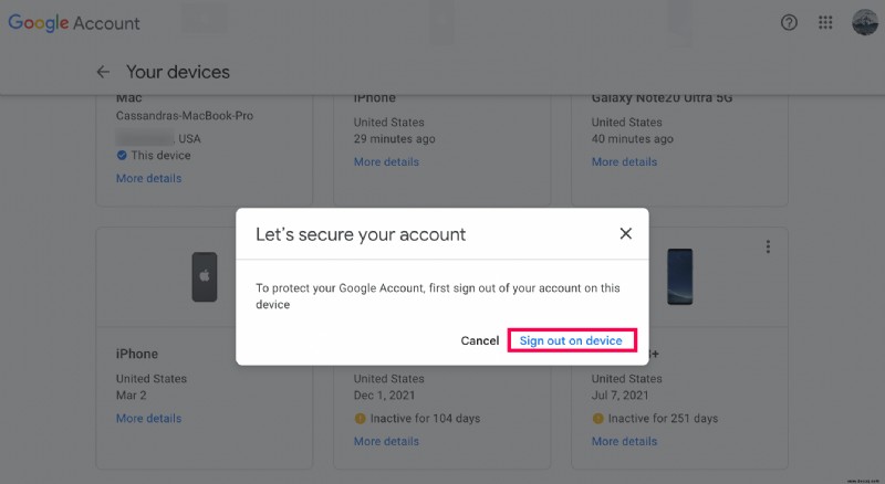 So überprüfen Sie, ob jemand anderes Ihr Gmail-Konto verwendet