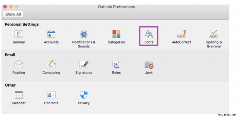 So ändern Sie die Standardschriftart in Outlook