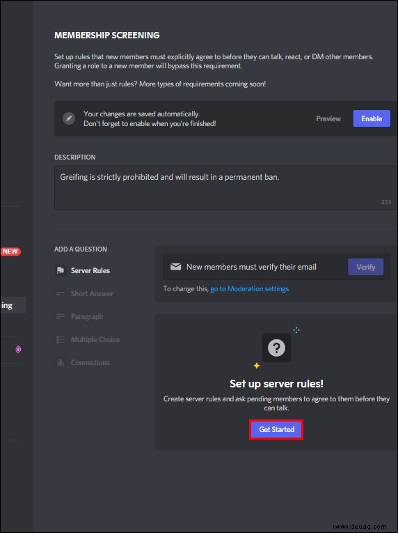 So fügen Sie Regeln zu einem Discord-Server hinzu