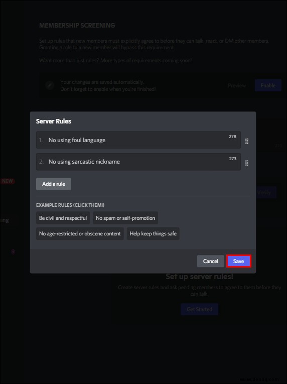 So fügen Sie Regeln zu einem Discord-Server hinzu
