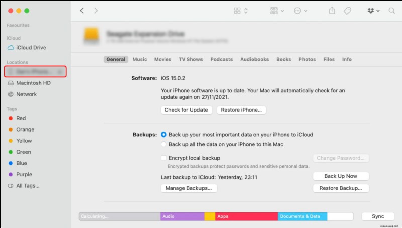 Wo speichern Macs iPhone-Backups?