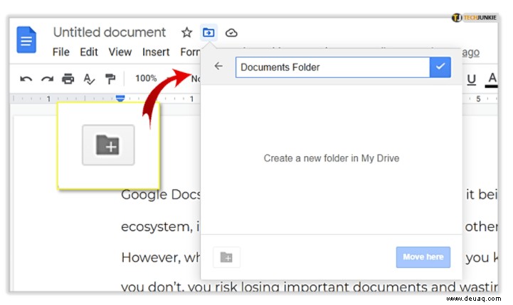 So erstellen Sie einen Ordner in Google Docs