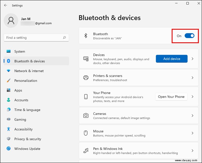 So verbinden Sie sich mit einem PC über Bluetooth