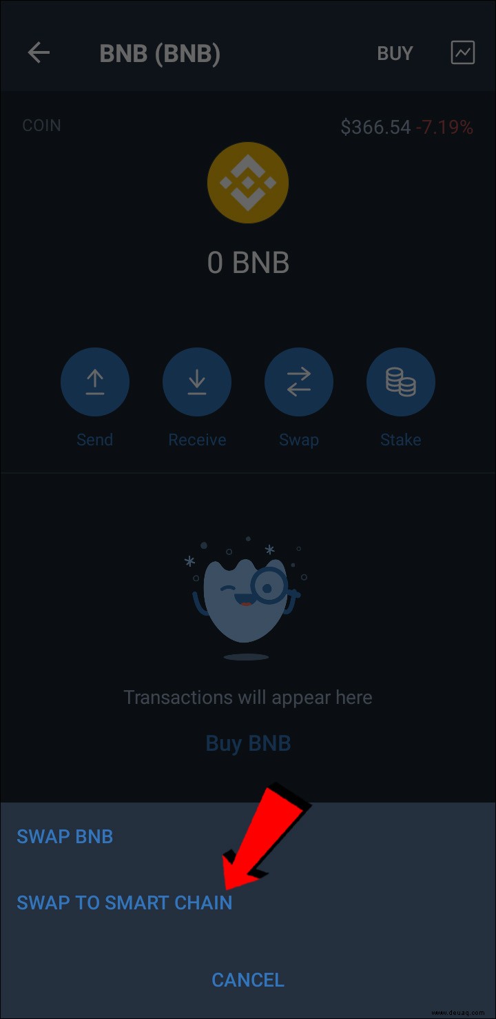 So senden Sie BNB an ein Metamask-Wallet