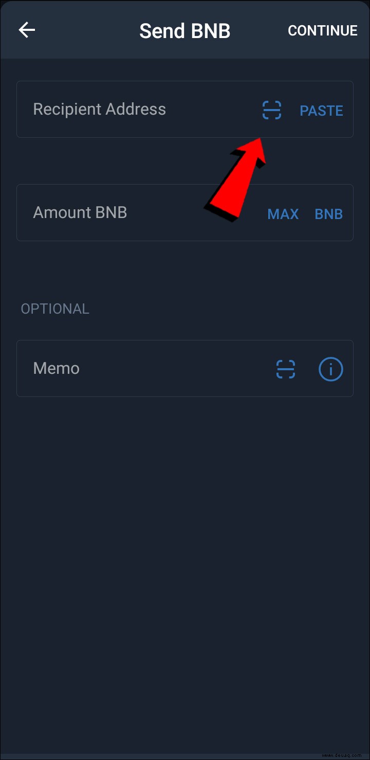 So senden Sie BNB an ein Metamask-Wallet