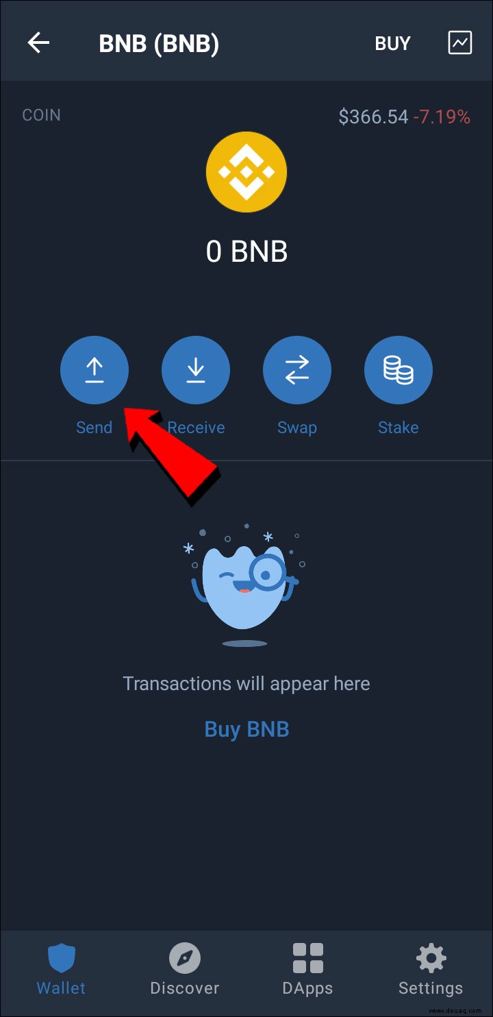 So senden Sie BNB an ein Metamask-Wallet