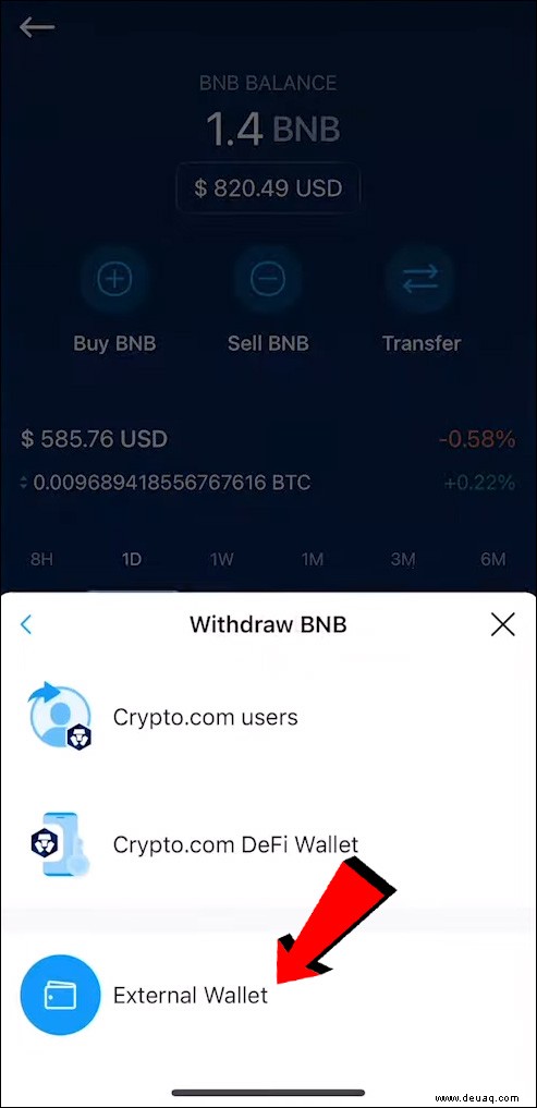 So senden Sie BNB an ein Metamask-Wallet