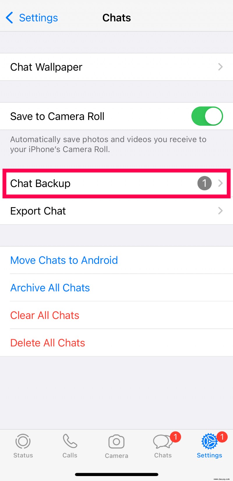 So sichern Sie WhatsApp-Nachrichten auf einem iPhone