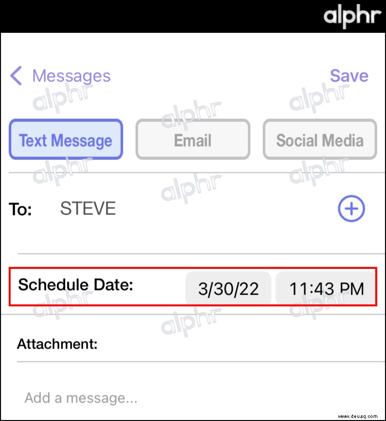 So planen Sie eine Textnachricht zum späteren Senden