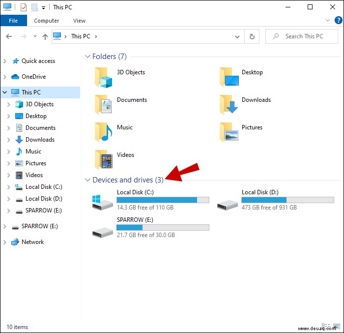 Auswerfen einer externen Festplatte auf einem Windows 10- oder 11-PC